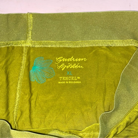 Flawed Tencel Lounge Pants Women’s XL Vibrant Mustard Green - Picture 3 of 15